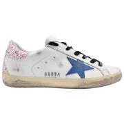 Witte Blauwe Ster Sneakers Golden Goose , White , Dames