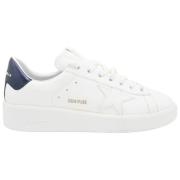 Witte Leren Sneakers Purestar Stijl Golden Goose , White , Heren