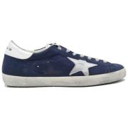 Navy Blue Superstar Sneakers Golden Goose , Blue , Heren