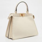 Pre-owned Leather handbags Fendi Vintage , White , Dames