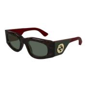 Stijlvolle zonnebril met zwarte montuur Gucci , Brown , Unisex