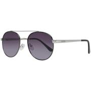 Zilveren Dames Ovale Zonnebril Verlooplens Guess , Gray , Dames