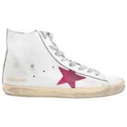 Witte Fucsia Ster Sneakers Golden Goose , White , Dames