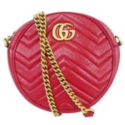 Pre-owned Leather shoulder-bags Gucci Vintage , Red , Dames