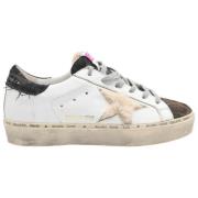 Leopard Shearling Sneakers Zwart/Goud Golden Goose , White , Dames