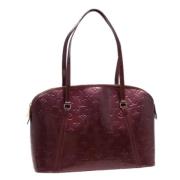 Pre-owned Leather handbags Louis Vuitton Vintage , Purple , Dames