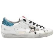 Python Star Sneakers Wit Hemelsblauw Golden Goose , White , Dames