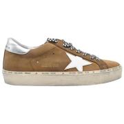 Bruin en witte ster sneakers Golden Goose , Brown , Dames