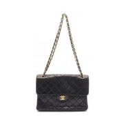 Pre-owned Leather chanel-bags Chanel Vintage , Black , Dames