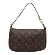 Pre-owned Canvas pouches Louis Vuitton Vintage , Brown , Dames