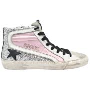 Suède Slide Sneakers Zalmroze/Wit/Zwart Golden Goose , Multicolor , Da...