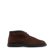 Bruine Suède Veterschoenen Tod's , Brown , Heren