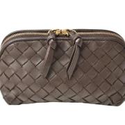 Pre-owned Leather pouches Bottega Veneta Vintage , Brown , Dames