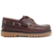 Lage Leren Zeilschoenen Bordeaux Docksteps , Brown , Heren