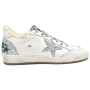 Witte Glitterster Sneakers Golden Goose , White , Dames