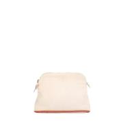 Pre-owned Leather handbags Hermès Vintage , Beige , Dames