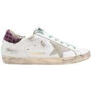 Luipaardprint Sneakers Wit/Ice/Fuxia/Zwart Golden Goose , White , Dame...