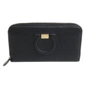 Pre-owned Leather wallets Salvatore Ferragamo Pre-owned , Black , Dame...