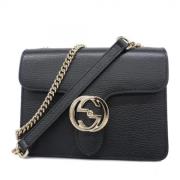 Pre-owned Leather gucci-bags Gucci Vintage , Black , Dames