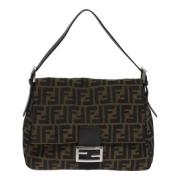 Pre-owned Canvas shoulder-bags Fendi Vintage , Brown , Dames