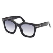 Stijlvolle zonnebril met blauwe lenzen Tom Ford , Black , Unisex