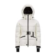 Witte Ski Jas met Technische Kenmerken Moncler , White , Dames