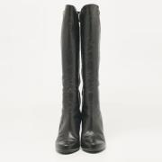 Pre-owned Leather boots Gucci Vintage , Black , Dames