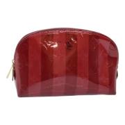 Pre-owned Leather pouches Louis Vuitton Vintage , Red , Dames