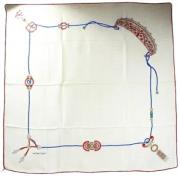 Pre-owned Silk scarves Cartier Vintage , White , Dames