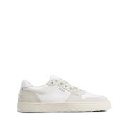 Witte Sneakers Paneelontwerp Logo Print Tod's , White , Heren