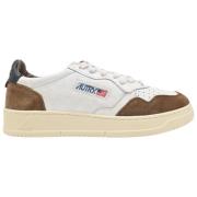 Heren Leren Sneakers in Cigar en Zwart Autry , Multicolor , Heren