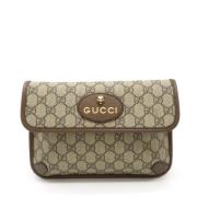 Pre-owned Leather gucci-bags Gucci Vintage , Beige , Dames