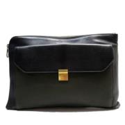 Pre-owned Leather clutches Bottega Veneta Vintage , Black , Dames