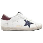 Blauwe Glitterster Sneakers Golden Goose , White , Dames