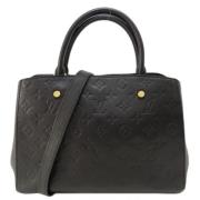 Pre-owned Leather handbags Louis Vuitton Vintage , Black , Dames