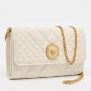 Pre-owned Leather clutches Versace Pre-owned , White , Dames