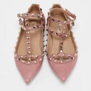 Pre-owned Leather flats Valentino Vintage , Pink , Dames