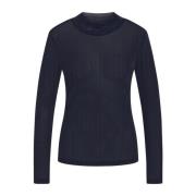 Donkerblauwe Roll Neck Blouse RUE de Femme , Blue , Dames