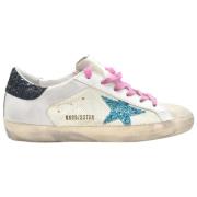 Python Glitter Sneakers Wit/Zwart/Blauw Golden Goose , Multicolor , Da...