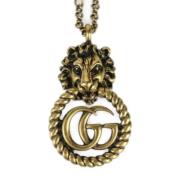 Pre-owned Metal necklaces Gucci Vintage , Yellow , Dames