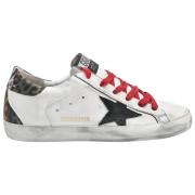 Superstar White Black Star Multicolor Leopard Sneakers Golden Goose , ...