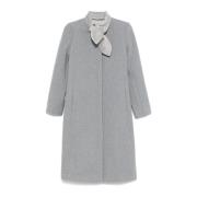 Stijlvolle jas met afneembare sjaalkraag Emporio Armani , Gray , Dames