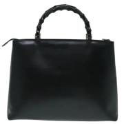 Pre-owned Leather handbags Gucci Vintage , Black , Dames