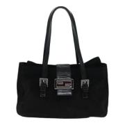 Pre-owned Suede shoulder-bags Fendi Vintage , Black , Dames