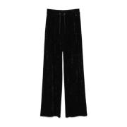 Zwarte Slim Fit Broek Herno , Black , Dames