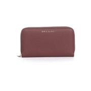 Burgundy Zip Around Wallet Orciani , Brown , Dames