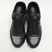 Pre-owned Leather sneakers Louis Vuitton Vintage , Black , Heren