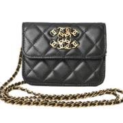 Pre-owned Leather chanel-bags Chanel Vintage , Black , Dames