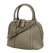 Pre-owned Leather gucci-bags Gucci Vintage , Gray , Dames