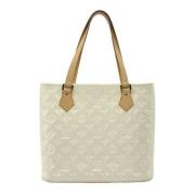 Pre-owned Leather totes Louis Vuitton Vintage , White , Dames